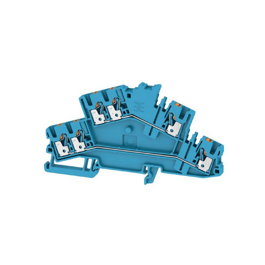 2531510000 - Blue 2.5 mm² Feed-Through Terminal, PUSH IN Design  (Pack of 50)