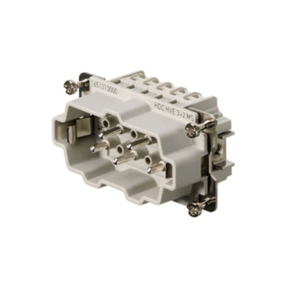1651310000 - 5-Pole Male Connector 64mm Deep, Copper Alloy, RoHS Certified