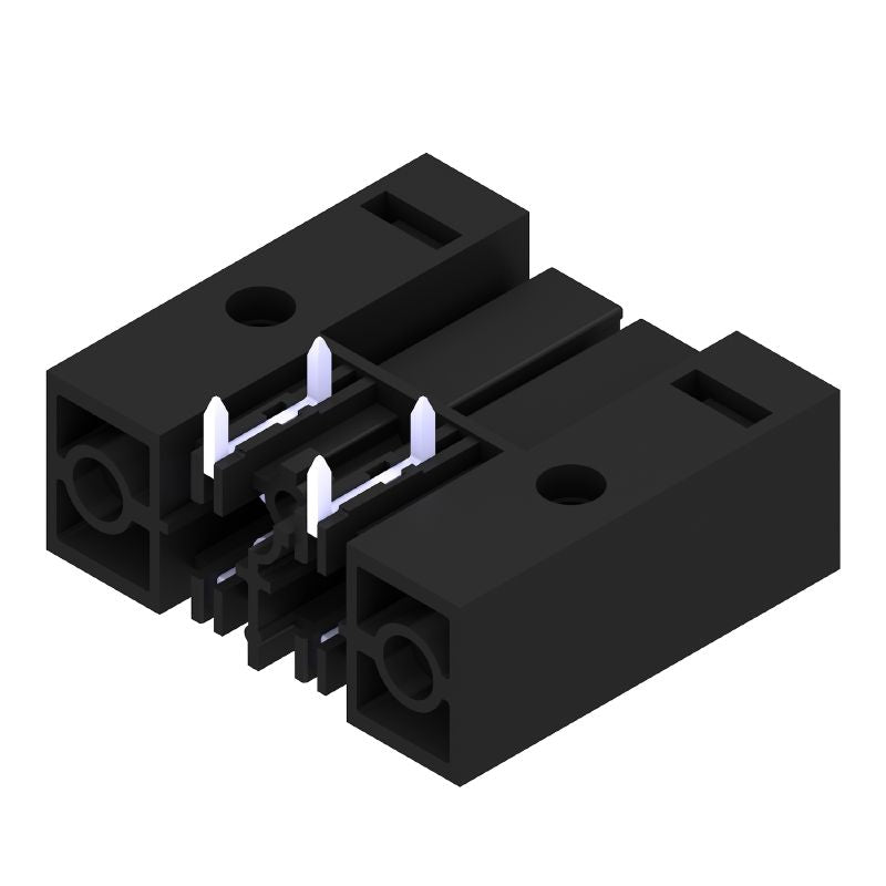 1928390000 - Black 7.62mm Female PCB Connector with THT Solder Pins  (Pack of 100)