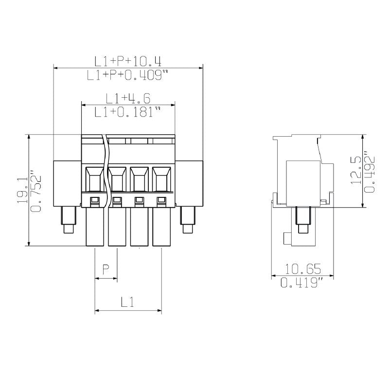2643020000 - 19-Pole Electrical Connector, 320V, Supports 0.2-1.5 mm²  (Pack of 44)
