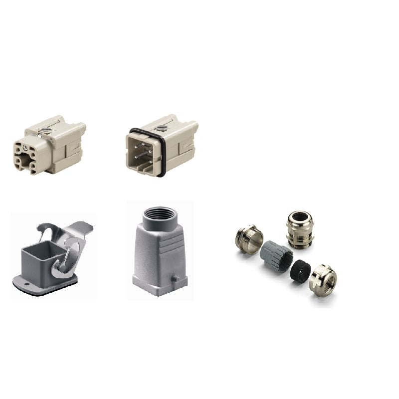 1712590000 - RockStar Heavy-Duty Connector Kit, 4 Poles, IP65, 400V