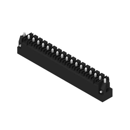 1804840000 - 3.50mm Male PCB Connector, 16-Pole, 180° Angle, Black  (Pack of 24)