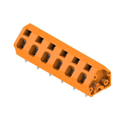 1952610000 - 6-Pole PCB Terminal with 7.5mm Spacing, 135° Angle, Orange  (Pack of 100)