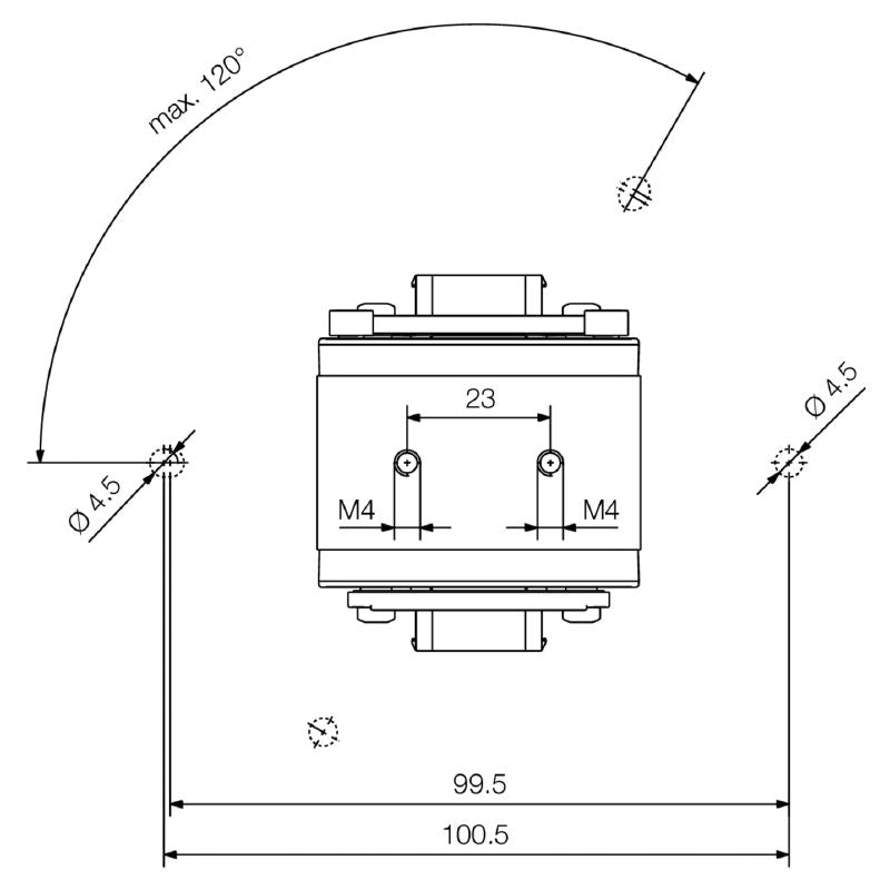 1068870000 - IP65 Junction Box with RJ45 Connector, 60mm Depth, Aluminum Housing