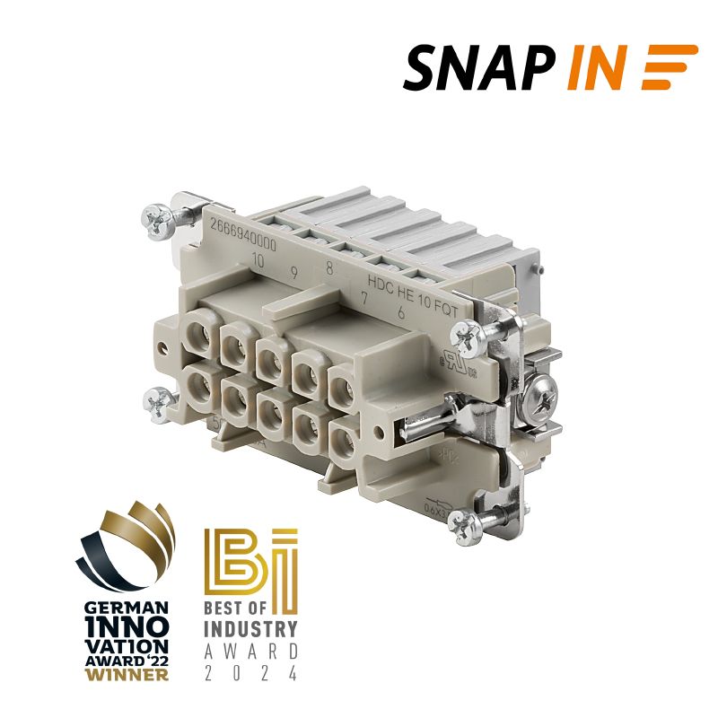 2666930000 - HDC HE 10 N FQT 10-Pole Electrical Connector, 500V, ROHS Compliant