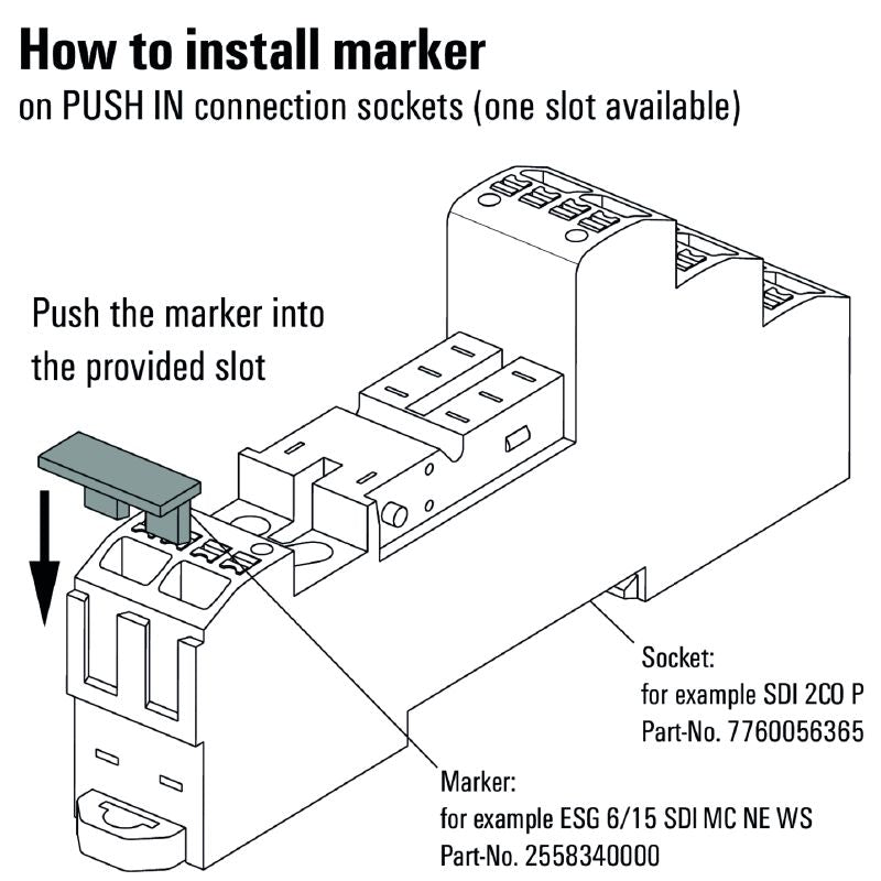 7760056364 - D-Series Relay Socket with 12A CO Contact and -40°C to 55°C Range  (Pack of 20)