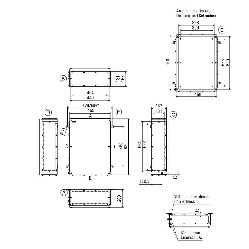 1196480000 - Stainless Steel Terminal Box 620mm x 450mm x 200mm