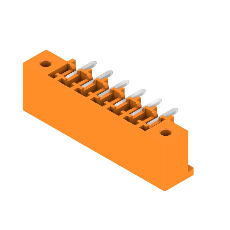 1038080000 - 6-Pole Orange Surface Mount PCB Connector, 270° Angled  (Pack of 50)