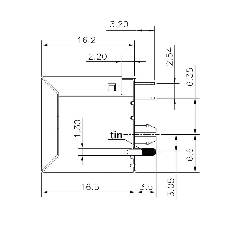 1433810000 - Cat. 5 RJ45 Modular Jack with 180° Elbow Connector  (Pack of 120)