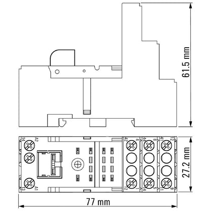 8869400000 - 27.2mm Relay Socket with 12A Rating, RoHS Compliant  (Pack of 10)