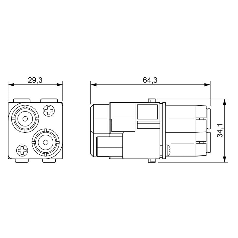 2748390000 - 2900V High Voltage Module with 2 Poles, 16A Capacity
