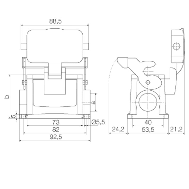 1787700000 - IP65 Enclosure with End-Locking Clamp & M20 Cable Entries