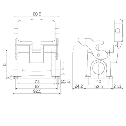 1787700000 - IP65 Enclosure with End-Locking Clamp & M20 Cable Entries