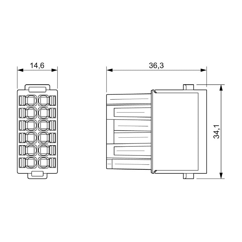 2748470000 - 12-Pole Signal Module, 250V, Push-In Connection