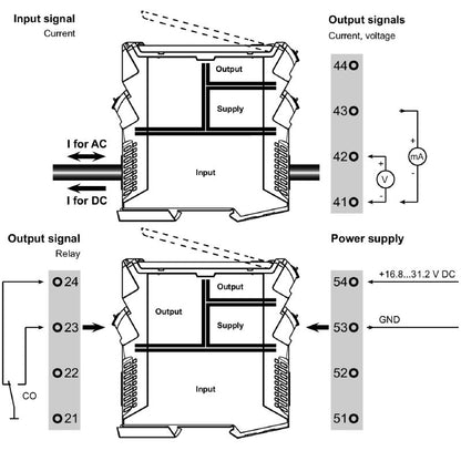 1510540000 - Current Transducer 60A, AC/DC Monitoring, Relay Output