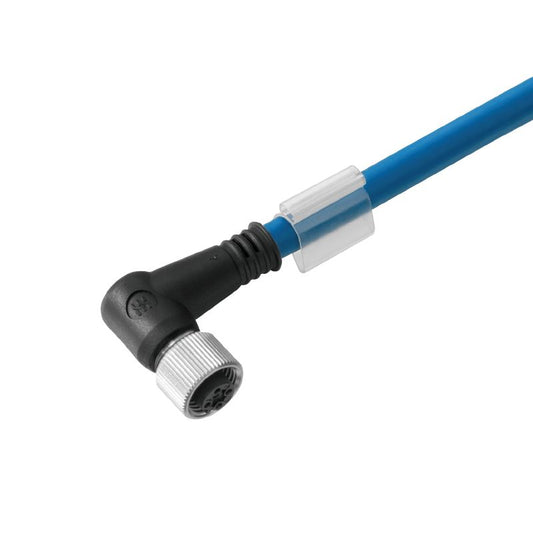 1076520100 - 1m PVC M12 Connector Cable with Angled Socket