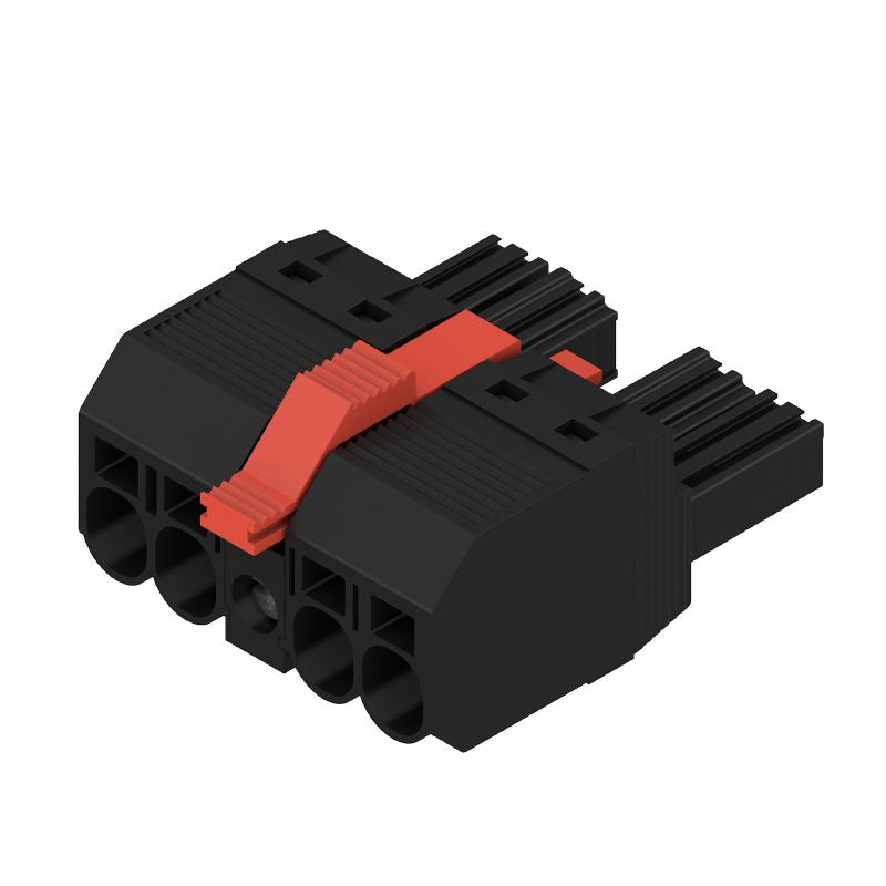 1201710000 - 4-Pole 7.62mm PCB Connector, 180° Orientation, Tension-Clamp  (Pack of 40)