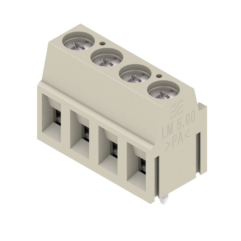 1913150000 - 5mm PCB Terminal with 4 Poles, 90° Angle, Pebble Grey  (Pack of 90)