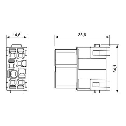 2748440000 - 400V 8-Pole Signal Module with PUSH IN System