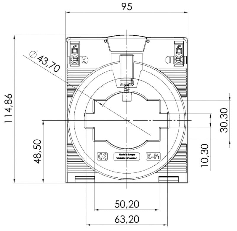 2680170000 - Indoor 1500A Closed Current Transformer, 5A 5VA Capacity