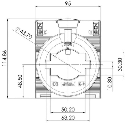 2680170000 - Indoor 1500A Closed Current Transformer, 5A 5VA Capacity