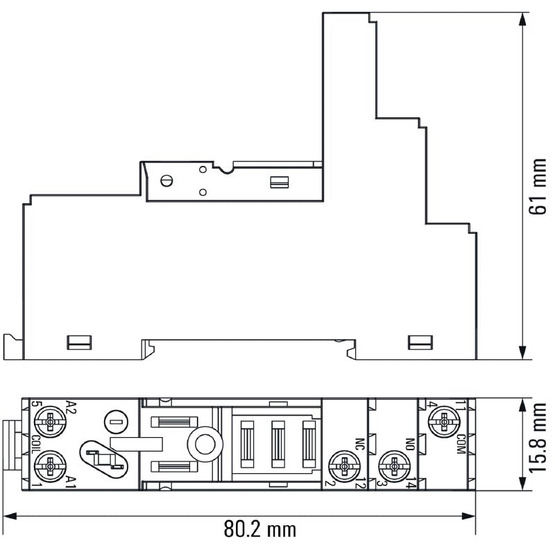 7760056350 - UL Certified Relay Socket, 1 CO Contact, 12 A Capacity  (Pack of 10)