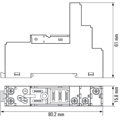 7760056350 - UL Certified Relay Socket, 1 CO Contact, 12 A Capacity  (Pack of 10)