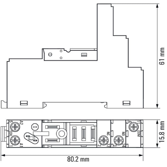 7760056350 - UL Certified Relay Socket, 1 CO Contact, 12 A Capacity  (Pack of 10)