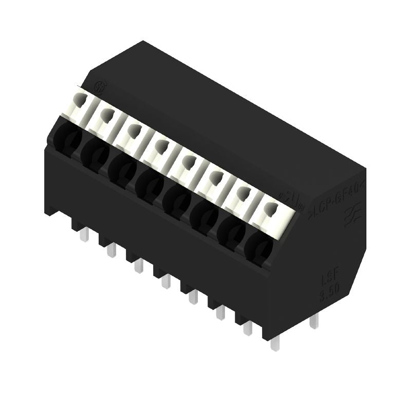 1885710000 - 3.50mm Black PCB Terminal with 135° Angle, 8 Poles  (Pack of 19)