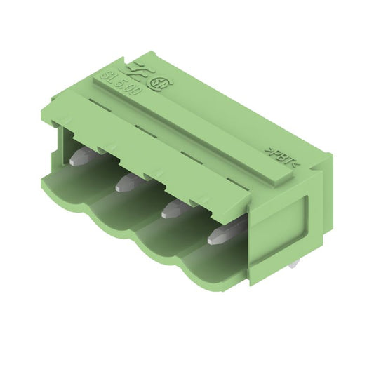 1167140000 - 4-Pole 5mm PCB Connector with 90° Elbow, Tinned Pins  (Pack of 100)