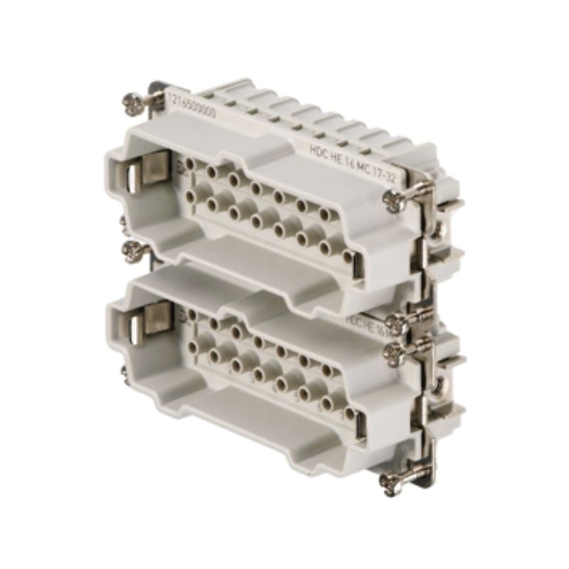 1216500000 - 16-Pole Crimp Connector, 500V, Copper Alloy, RoHS Compliant