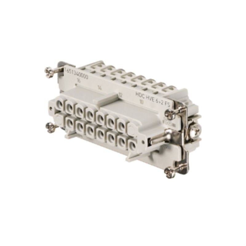 1651340000 - Durable 8-Pole Female Insert, 20A, 830V, Copper Alloy