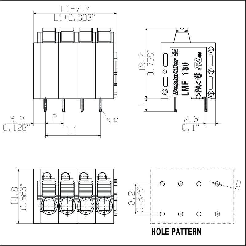 1330420000 - 5mm Pitch 24-Pole Terminal with Orange Push-In Actuator  (Pack of 10)