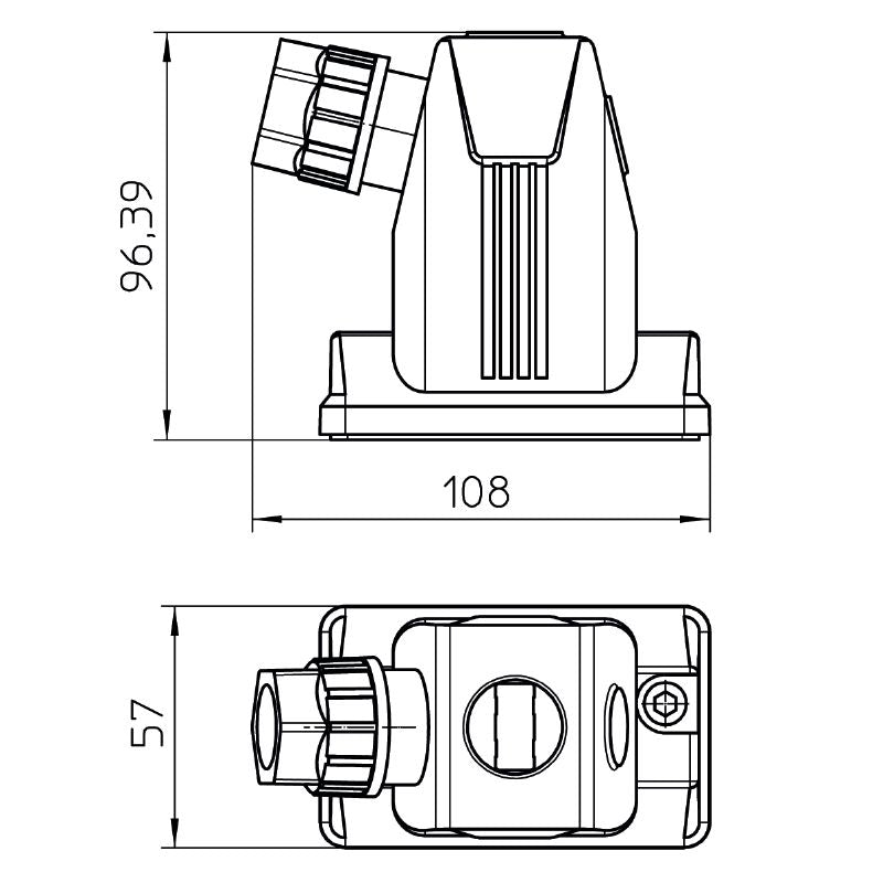 2716750000 - IP66/IP67 Rated 96mm Cable Entry Enclosure, PA Housing