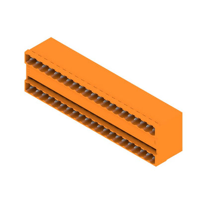 1601980000 - 5.08mm Orange PCB Connector, 42 Poles, 90° THT Solder  (Pack of 10)