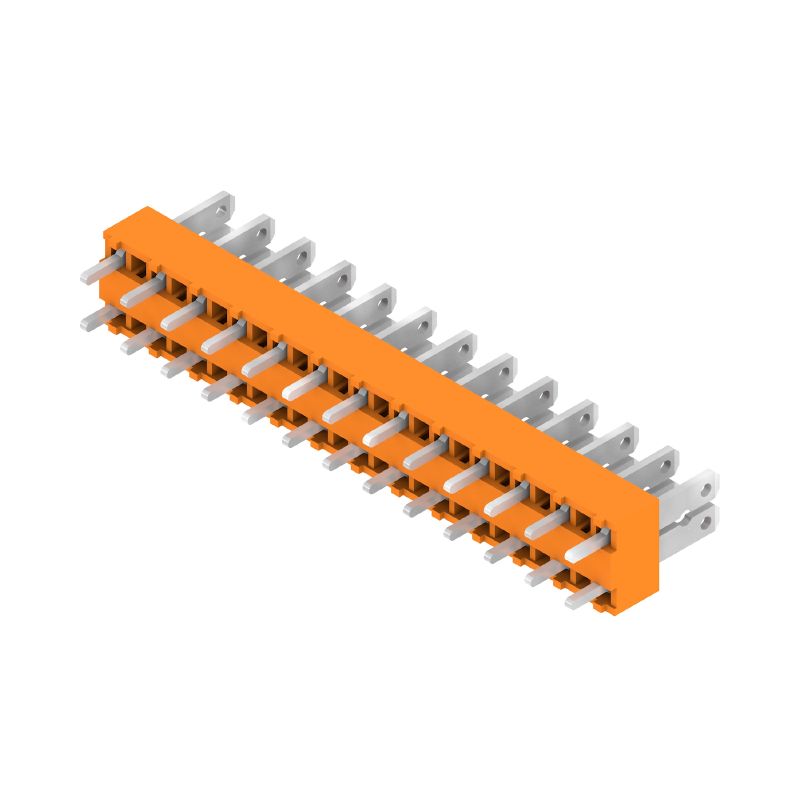 9500530000 - 5.00mm PCB Terminals, 13 Poles, 180° Angle, Orange  (Pack of 50)