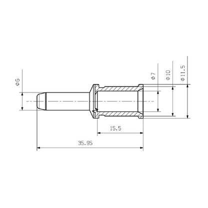 2691260000 - 25 mm² Copper Alloy Male Connector with Crimp Type  (Pack of 10)