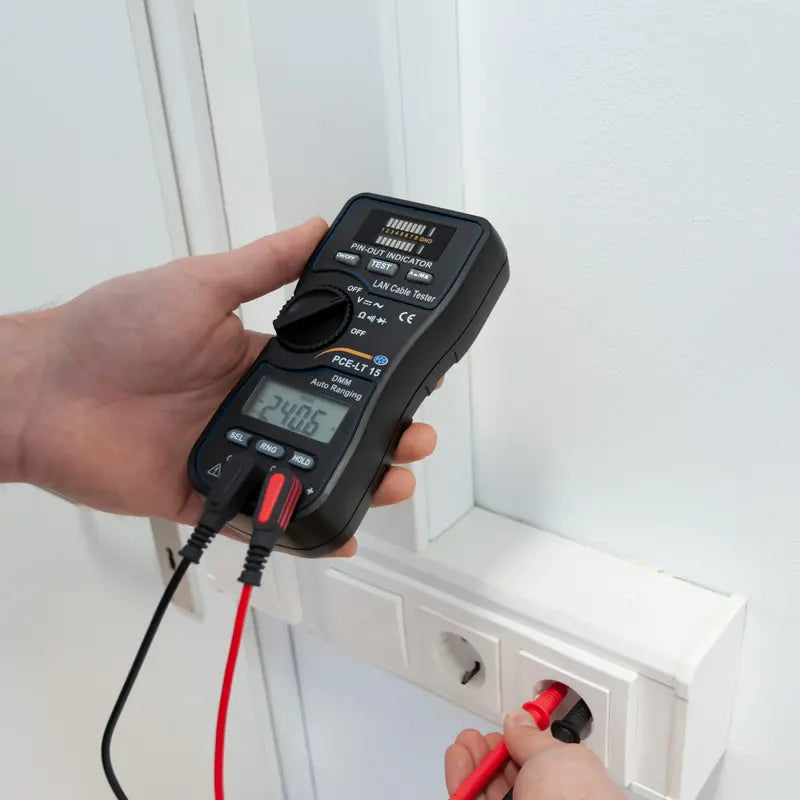 PCE-LT 15 - Versatile Network Cable Tester & Multimeter with LED Display