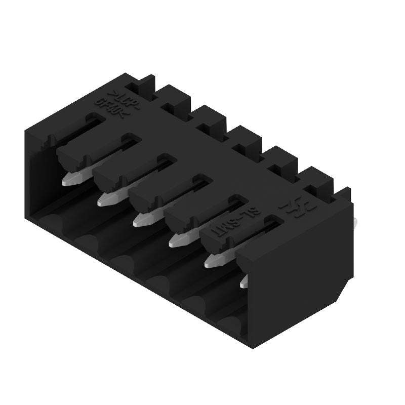 1753022001 - 3.50mm Male PCB Connector, 6-Pole, 180° Angle  (Pack of 50)