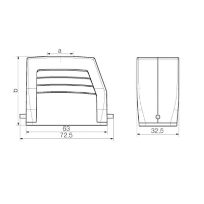 1663930000 - IP65 Cable Entry Housing with End-Locking Clamp