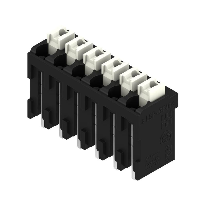 1875360000 - 3.81mm PCB Terminals, 6 Poles, Black, 180° Angle  (Pack of 175)