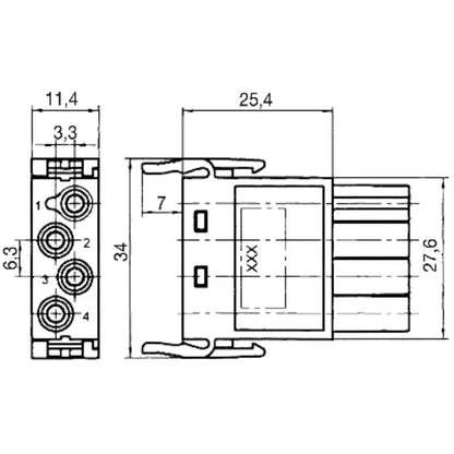 1861900000 - Heavy-Duty Connector for ConCept Module, RoHS Compliant  (Pack of 10)