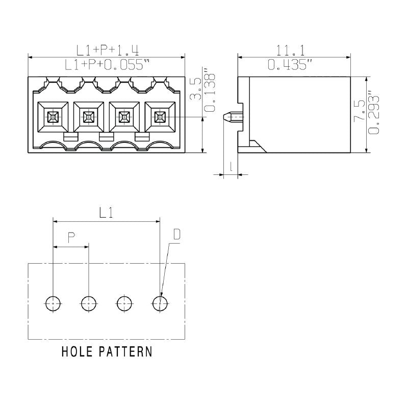 1928240000 - 3.50mm 13-Pole Black PCB Connector with 3.2mm Pins  (Pack of 230)