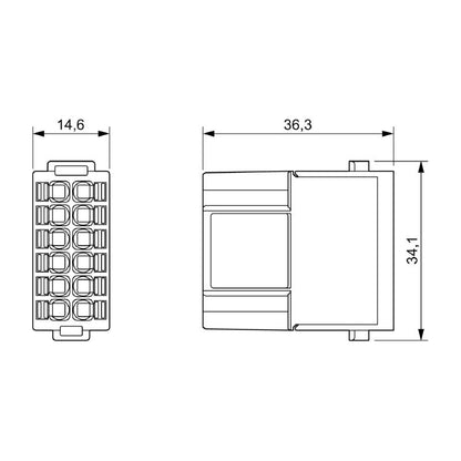 2748460000 - 12 MP Signal Module, 250V 10A, Push In Connector