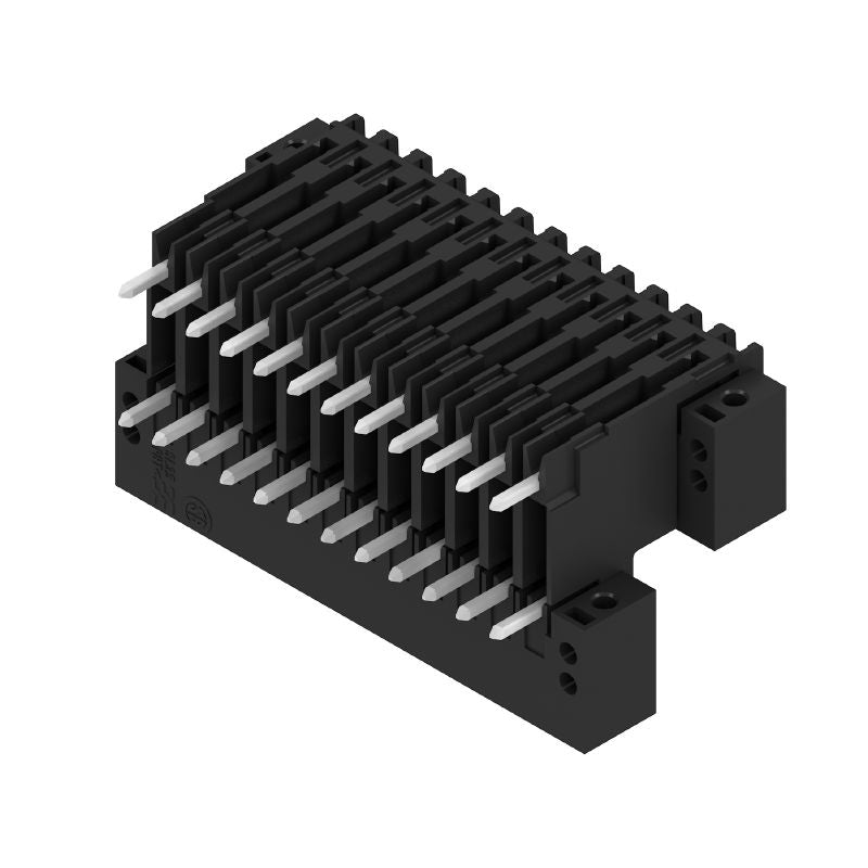 1643150000 - 24-Pole 3.50mm Male PCB Connector, THT Solder, 90° Angle  (Pack of 10)