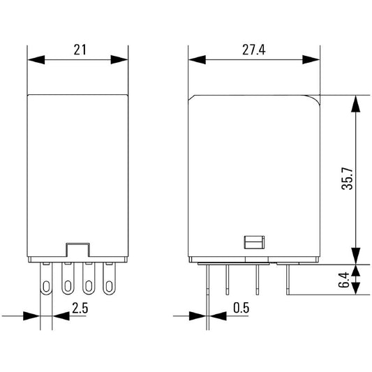 7760056086 - Reliable 4 CO Contact Relay, 5A at 230V AC  (Pack of 20)