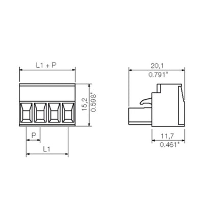 2246100000 - 5.08mm Female Plug PCB Connector, 180° Connection, RoHS Certified  (Pack of 180)