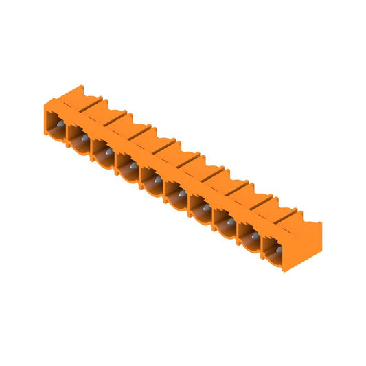 1980450000 - 7.62mm Male PCB Connector with 10 Poles, Orange Box  (Pack of 50)