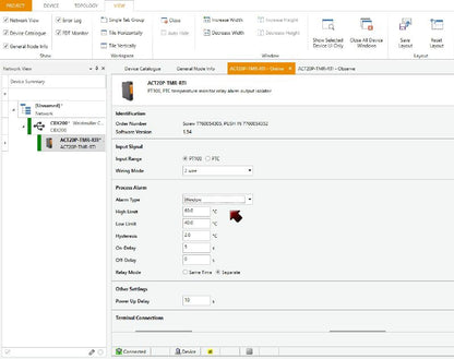 7760054305 - Temp Monitor with Alarms & Relay Outputs, Pt100/PTC Compatible