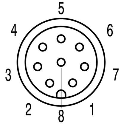 2422770000 - M8 Waterproof Connector with IP67 Rating and M10 Mounting Thread  (Pack of 25)
